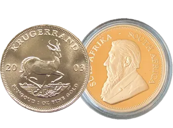 2003 Uncirculated Bullion Krugerrand and Proof Krugerrand.</p>
