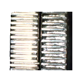 Comparison of Proof Krugerrand fine reeding vs. coarse reeding on a Bullion Krugerrand.